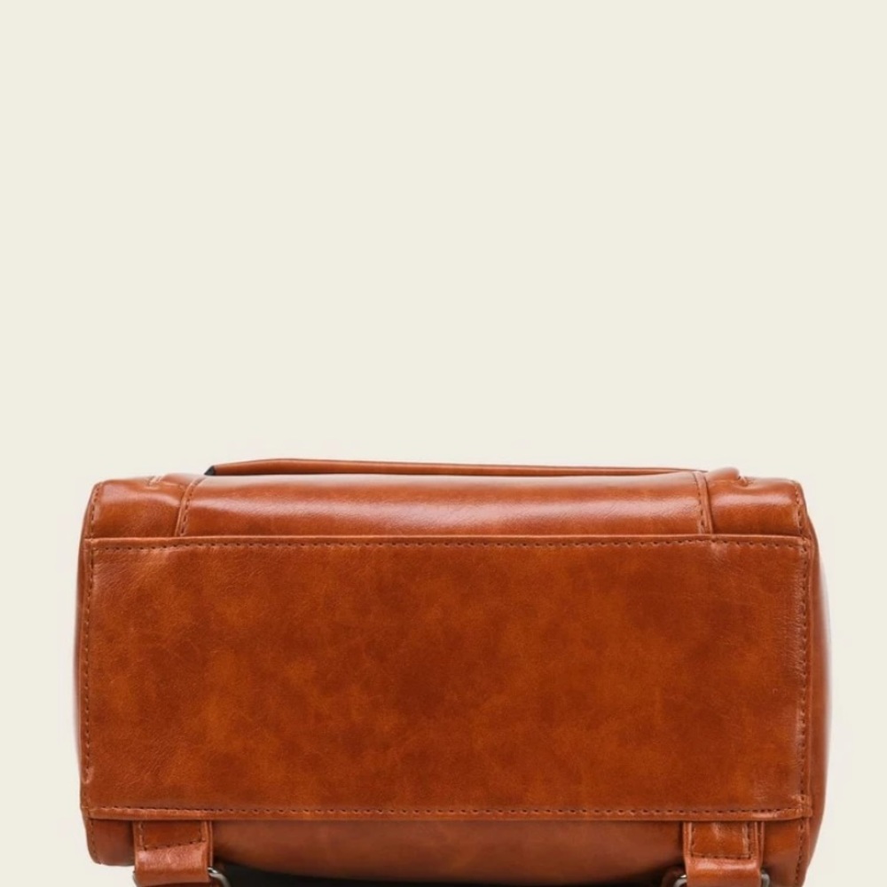 Cognac Brown Backpack Purse - Picture 5 of 10